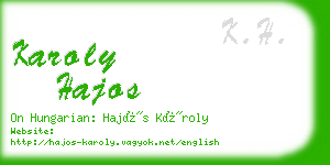 karoly hajos business card